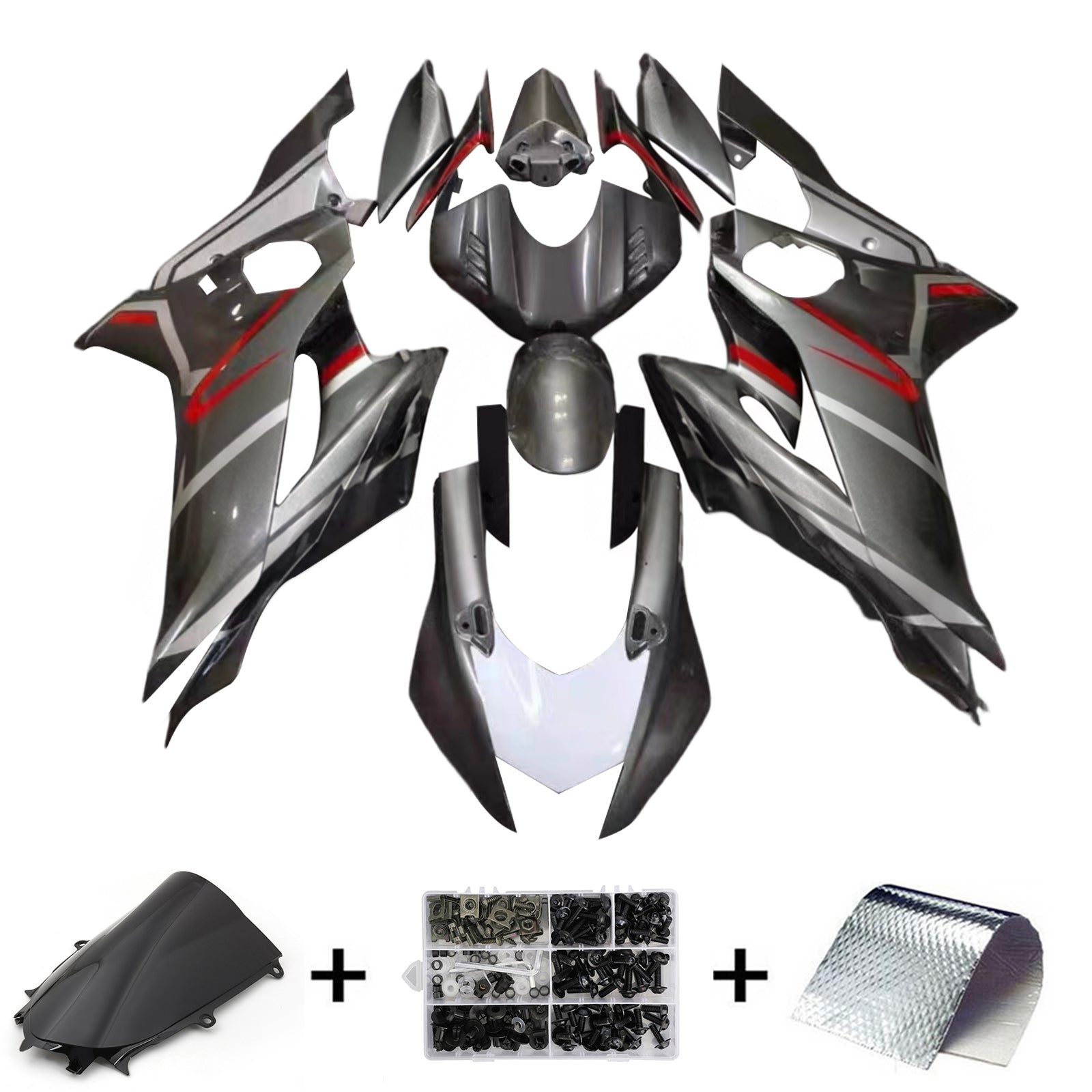 Amotopart Yamaha YZF-R6 2017-2022 ABS muovinen korin suojasarja