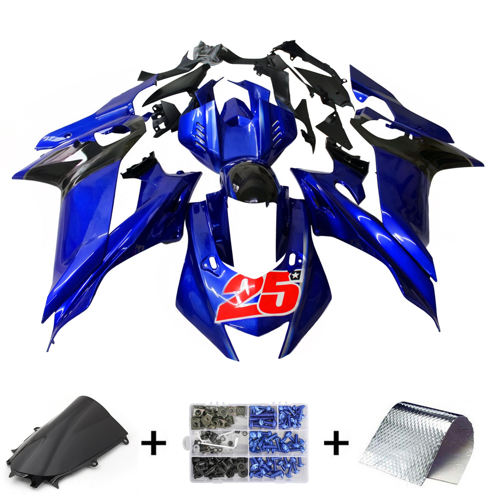 Amotopart Yamaha YZF-R6 2017-2022 Kit Carrosserie plastični abs