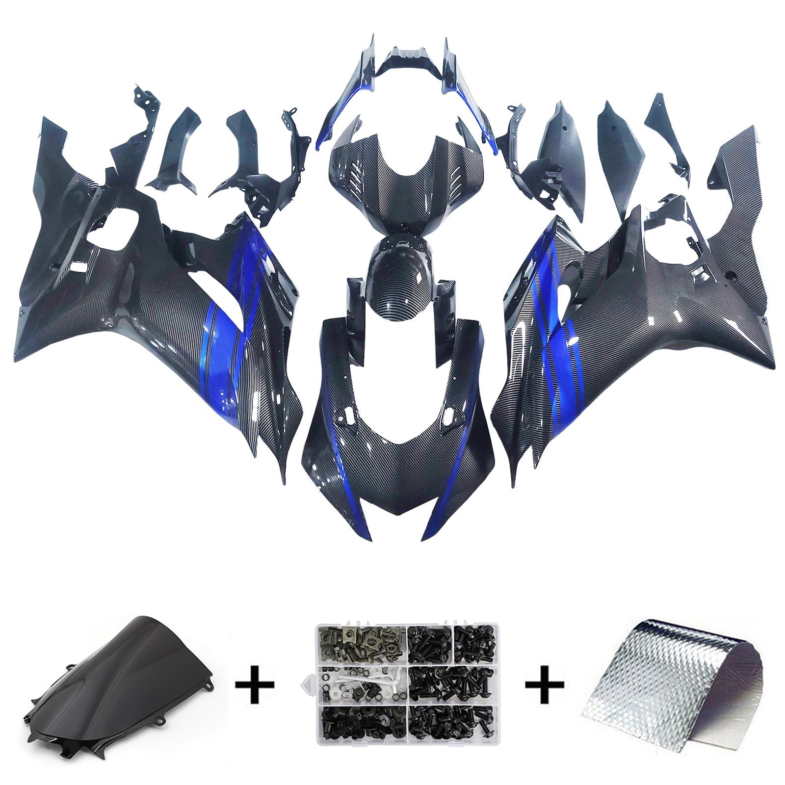 Kit de carénage d'injection Yamaha YZF-R6 2017-2023 carrosserie plastique ABS