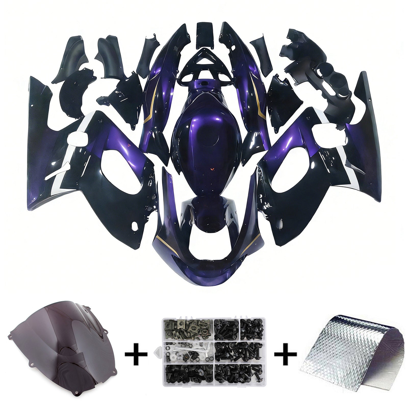 1996-2007 Yamaha YZF 600R Thundercat Kit de carénage d'injection carrosserie plastique ABS