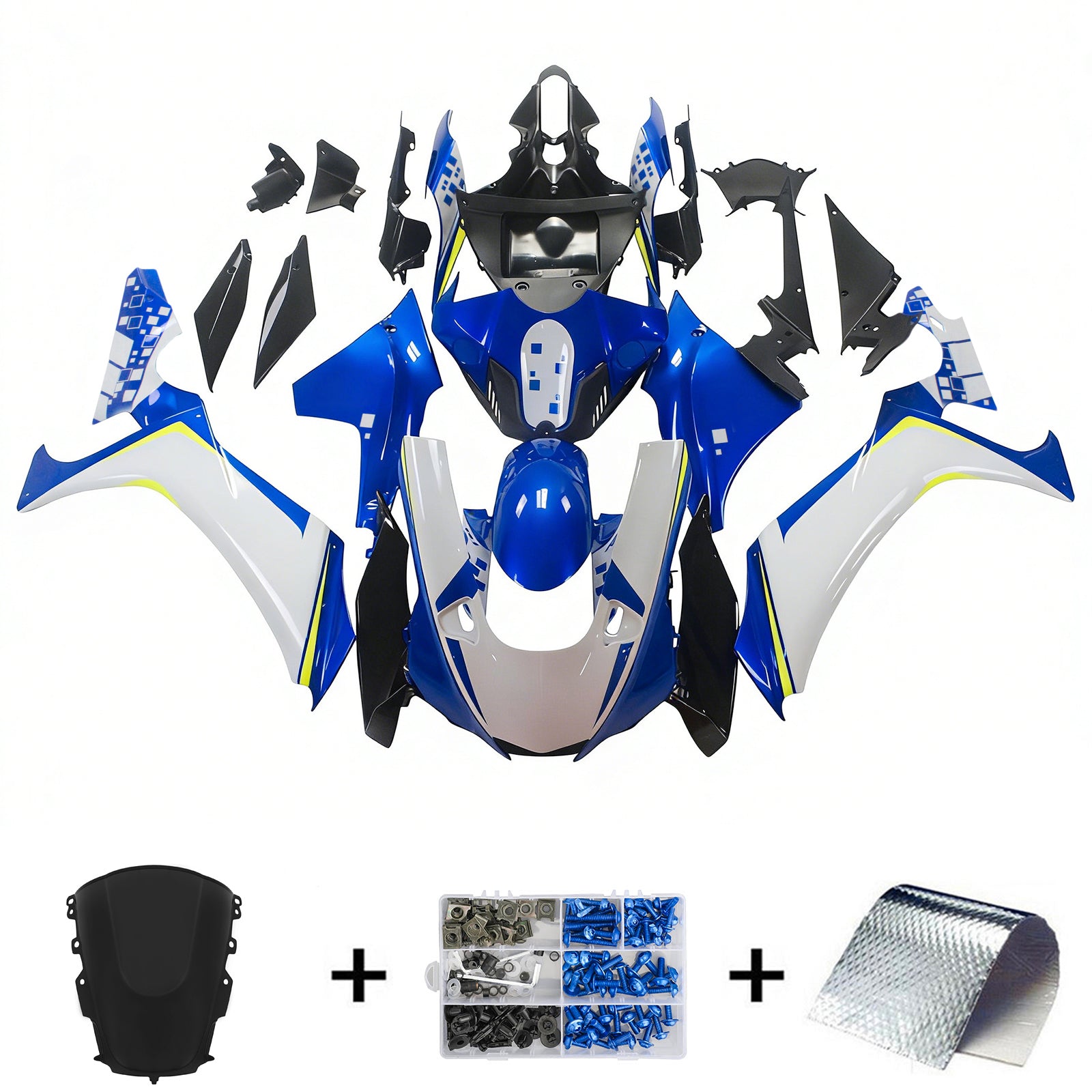 Amotopart Yamaha YZF R1 2020-2023 Kit Carénage Carrosserie Plastique ABS