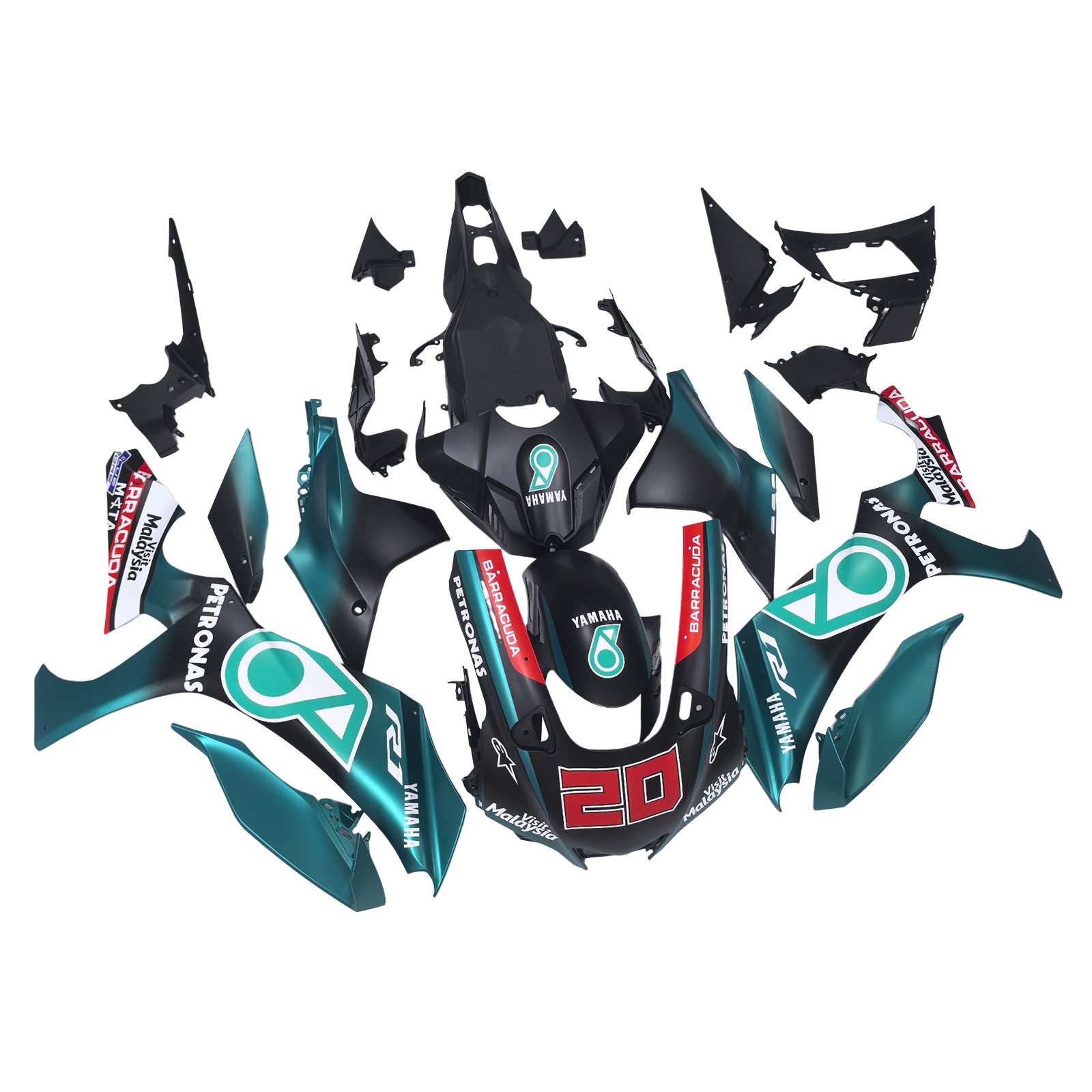 Amotopart Yamaha YZF R1 2020-2023 Kit Carénage Carrosserie Plastique ABS