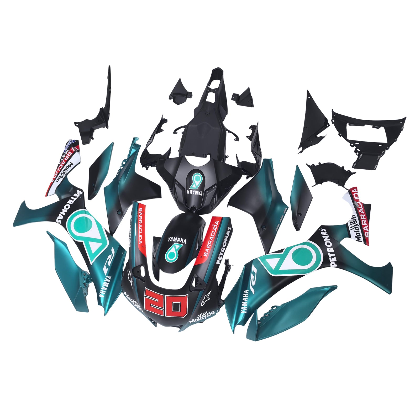 Amotopart Yamaha YZF R1 2020-2023 Kit Carénage Carrosserie Plastique ABS