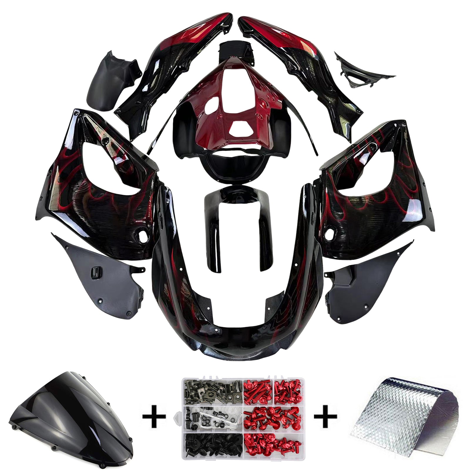 Amotopart Yamaha YZF1000R Thunderace 1997-2007 komplet Carrosserie Abs