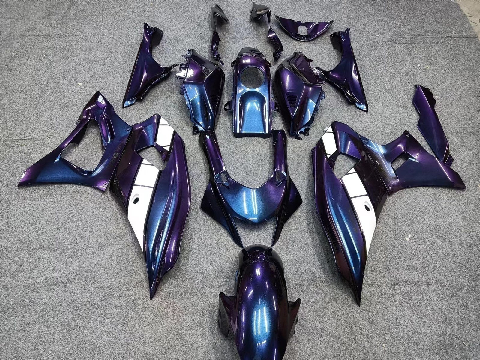 Amotopart Yamaha YZF-R7 2021-2025 Kit de carenado de carrocería de plástico ABS