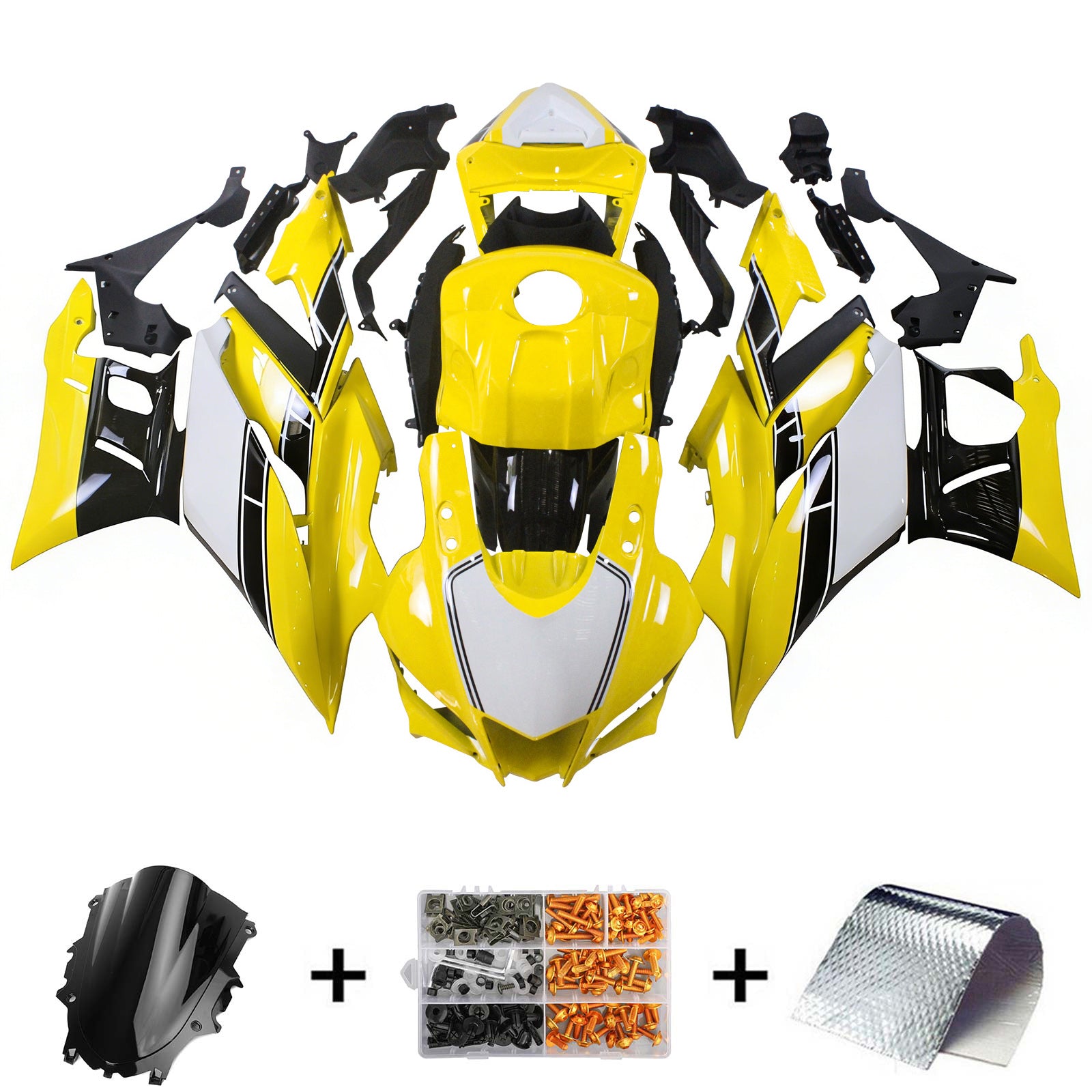 Kit de carénage par injection , carrosserie en plastique ABS Pour Yamaha YZF R3 R25 2022-2024