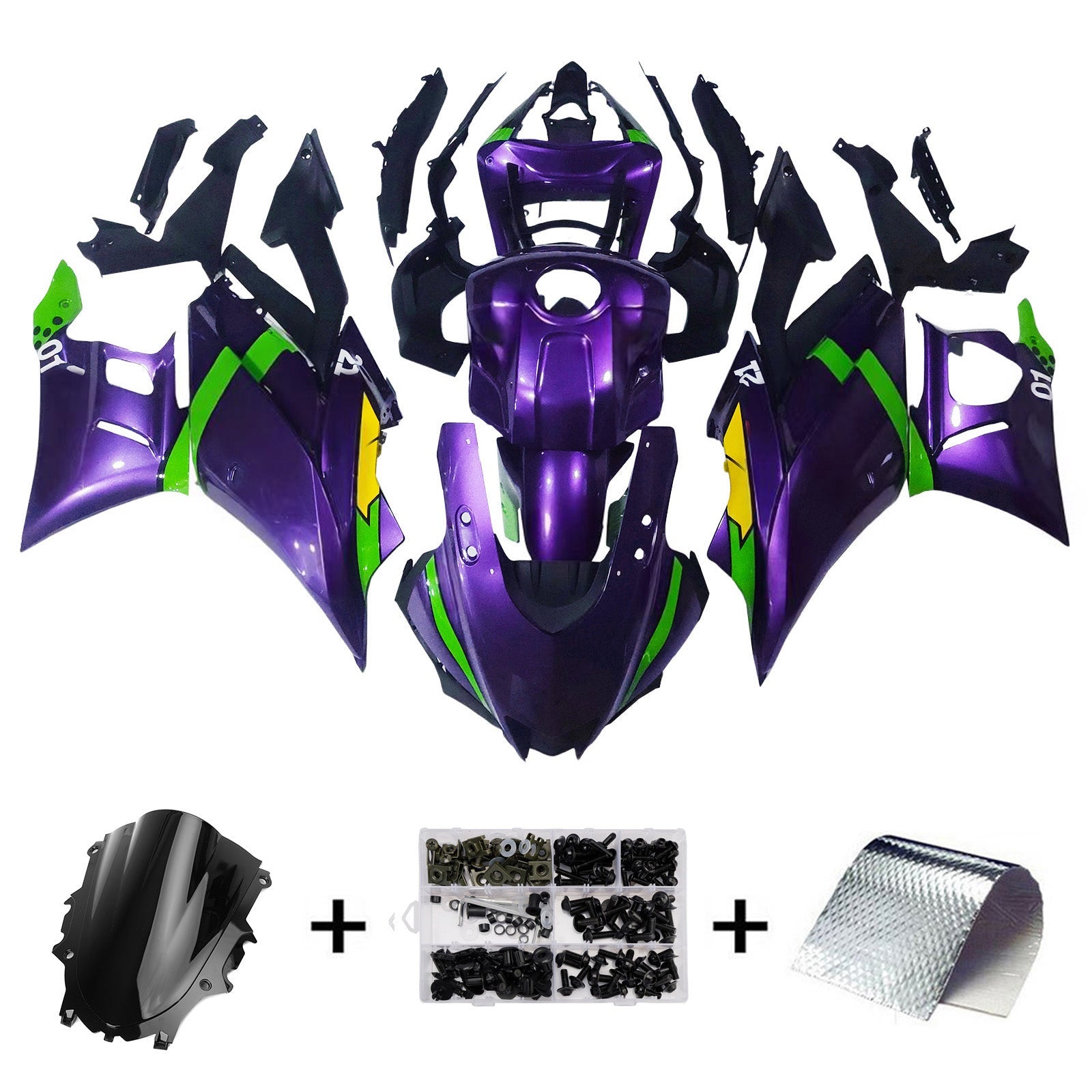 Ruiskutussuojasarja Yamaha YZF-R3 R25 2022-2023 ABS muovinen kori