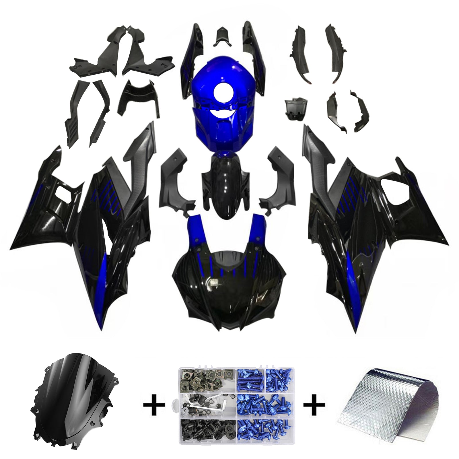 Kit carena iniezione Yamaha YZF-R3 R25 2022-2023 Carrozzeria in plastica ABS