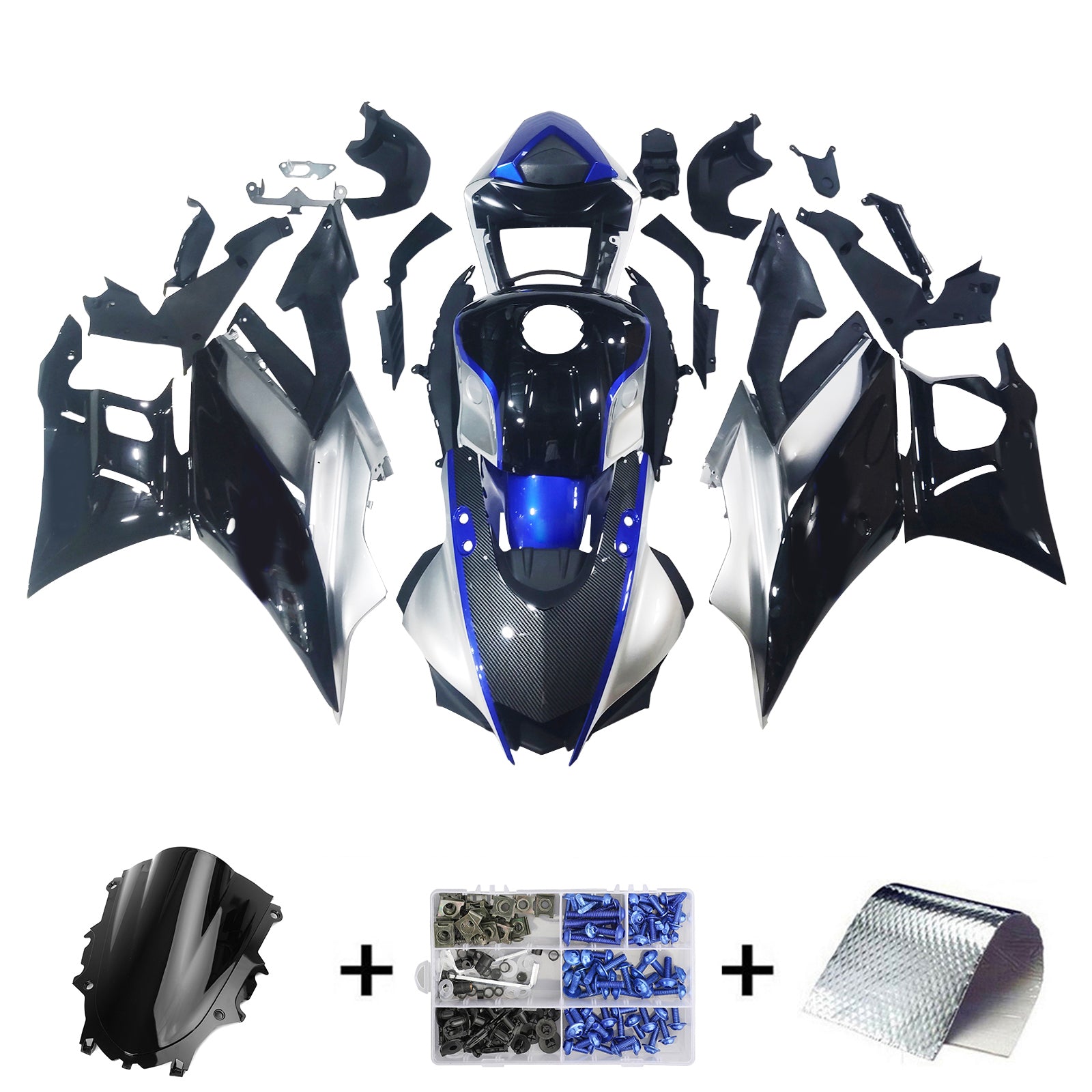 Kit de carénage d'injection Yamaha YZF-R3 R25 2022-2023, carrosserie en plastique ABS