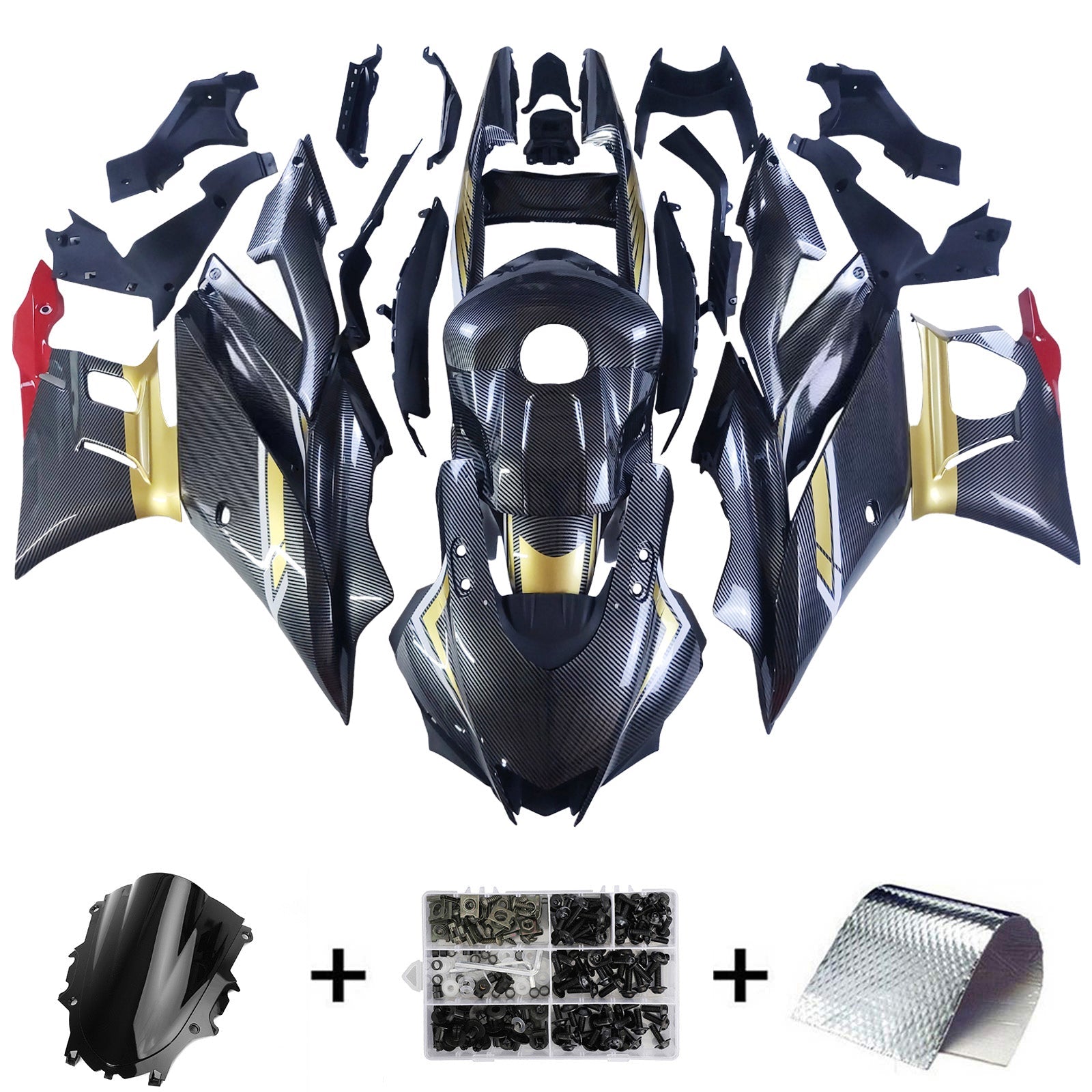 Injectiekuipset Yamaha YZF-R3 R25 2022-2023 ABS kunststof carrosserie