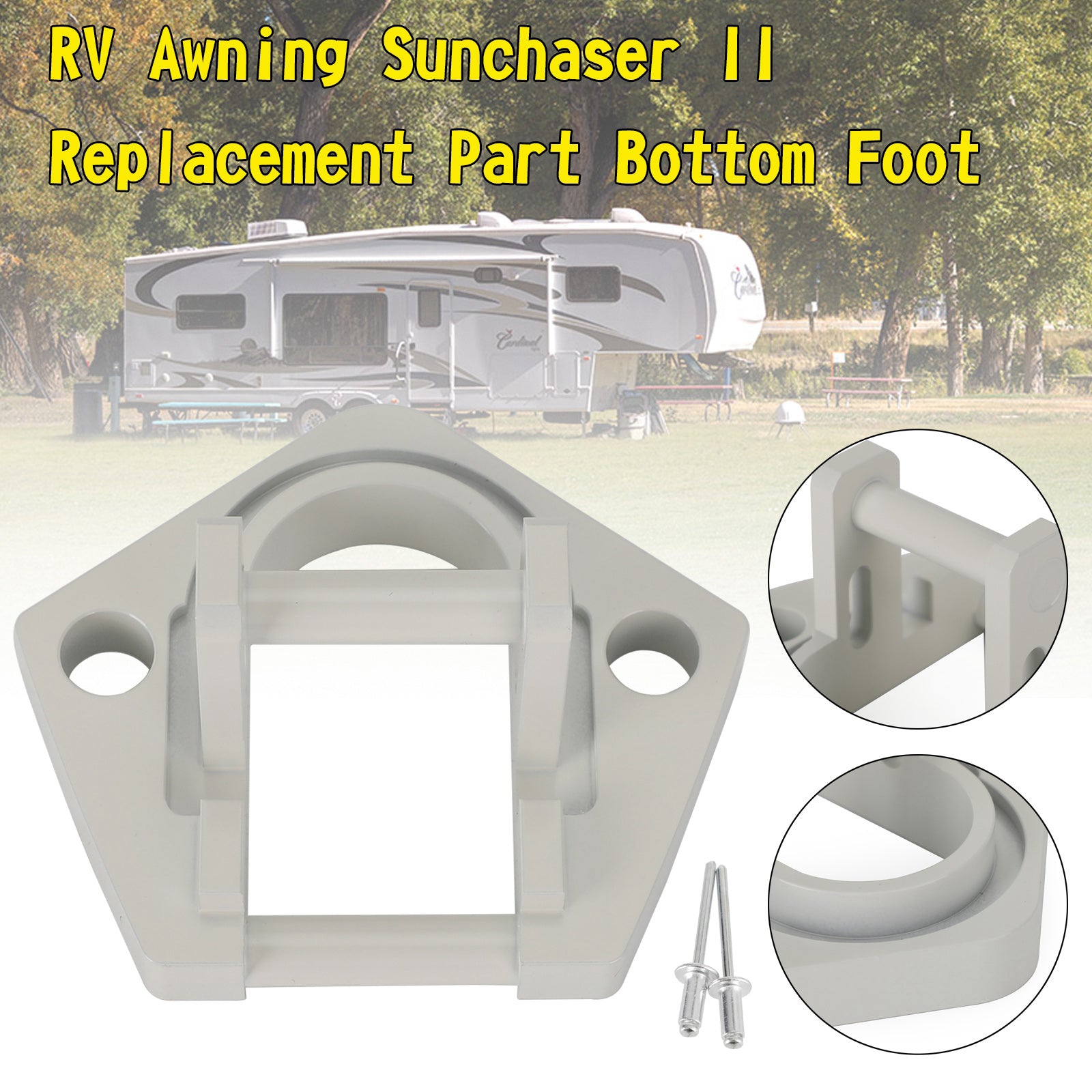Hardware de aluminio para toldo RV para reemplazo de soporte inferior de toldo Sunchaser II U