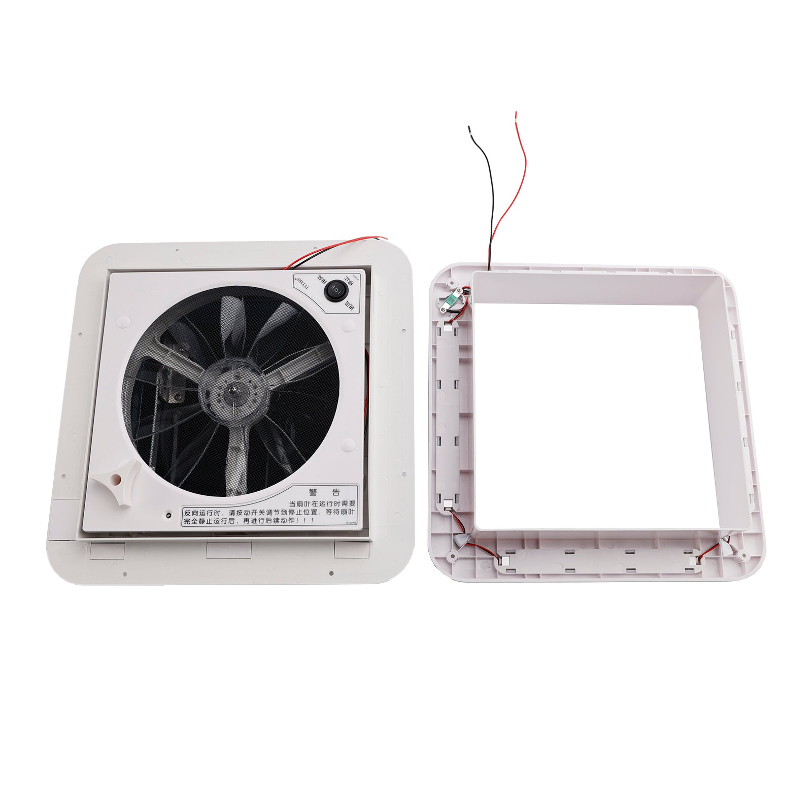 11-calowy 12 V ze światłem LED RV Caravan Vent dachowy 3-biegowy silnik Wentylator świetlikowy RV