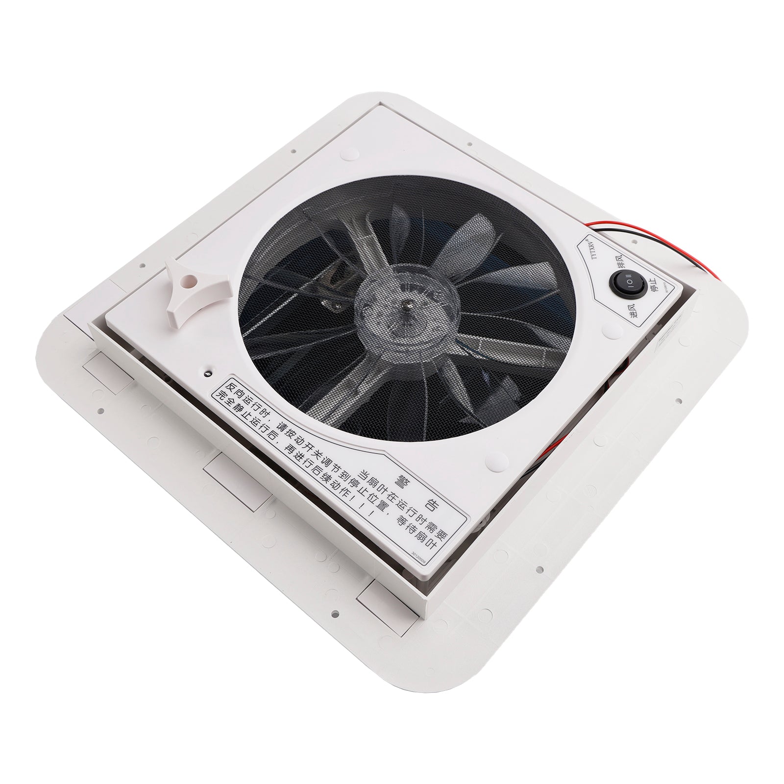 Ventilateur de toit pour camping-car de 11 pouces avec éclairage LED, fenêtre de toit de camping-car 12V