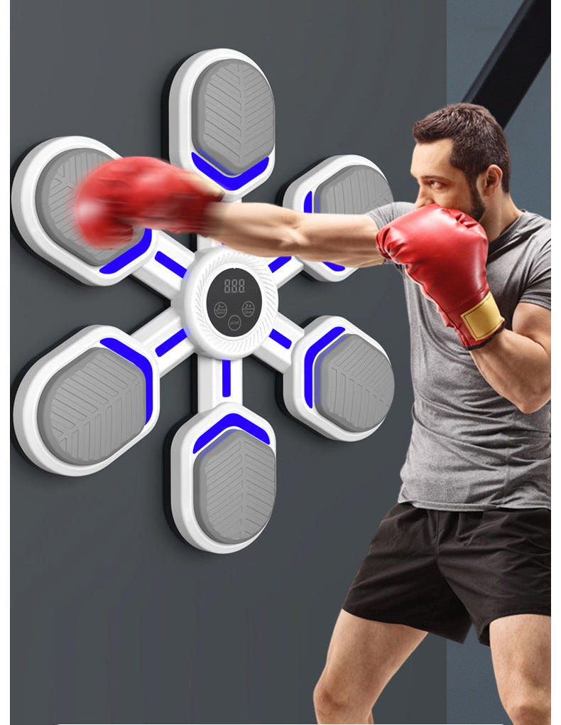 Cible de boxe musicale intelligente - Sac de frappement électronique réactif grand format pour entraînement à domicile (adultes et enfants)