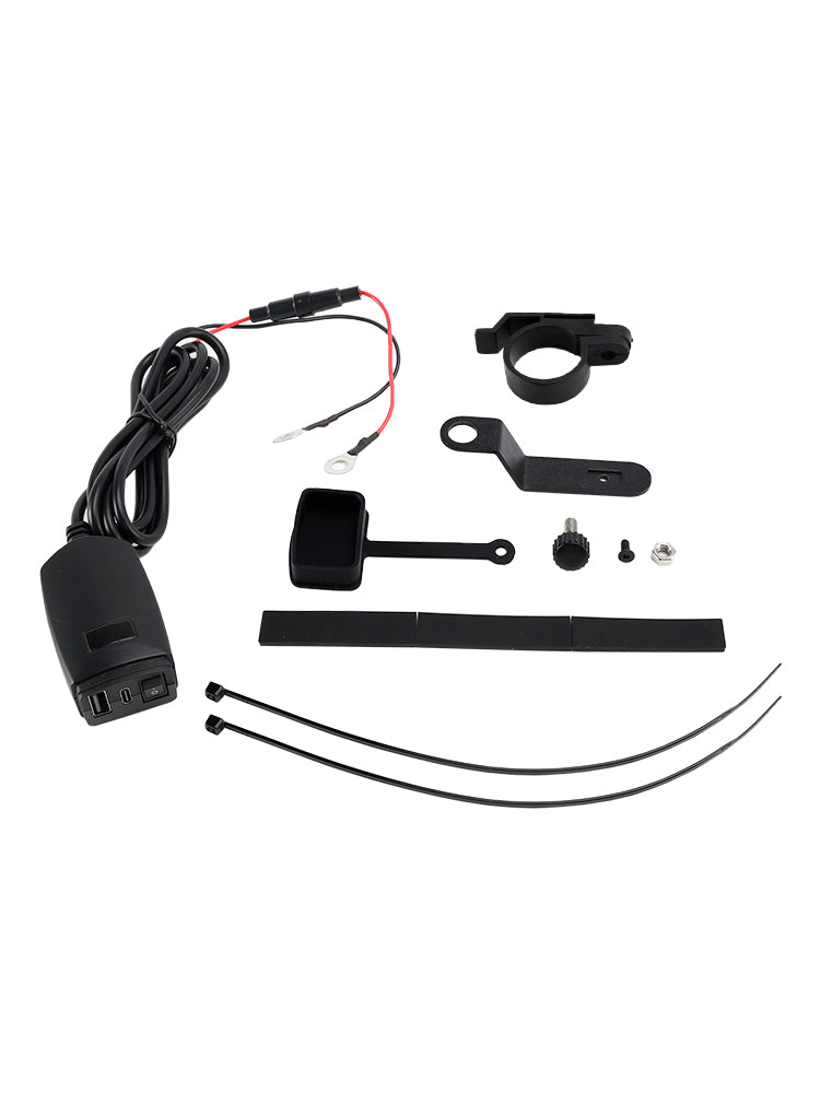 USB polnilnik USB za krmilo za motorna kolesa, adapter PDP+QC3.0 Tip C