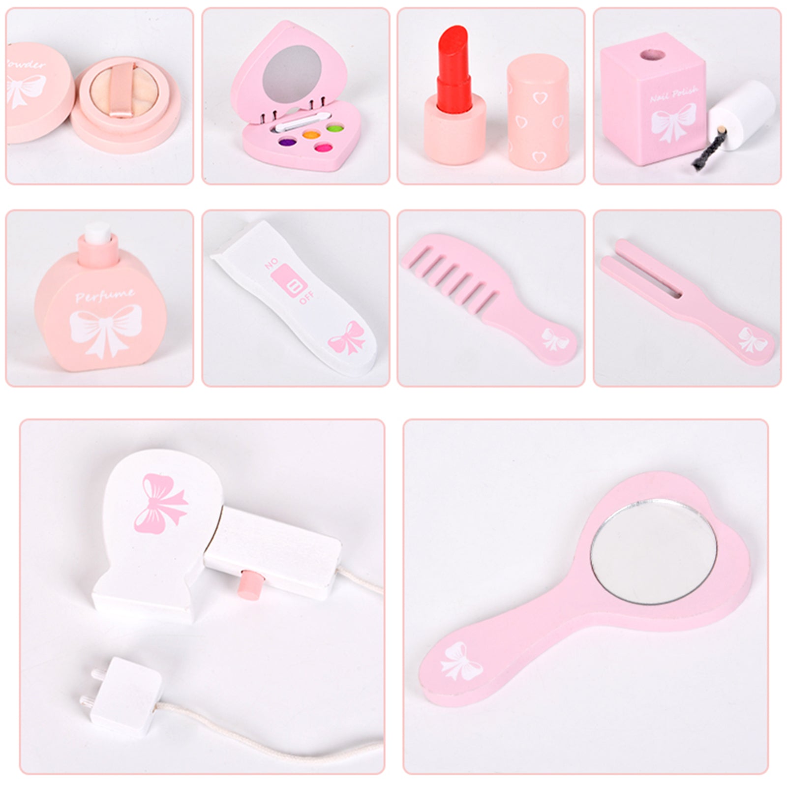 Coiffeuse Élégante pour Fillette - Ensemble Complet avec Miroir, Bureau et Tiroirs - Idée Cadeau Parfaite