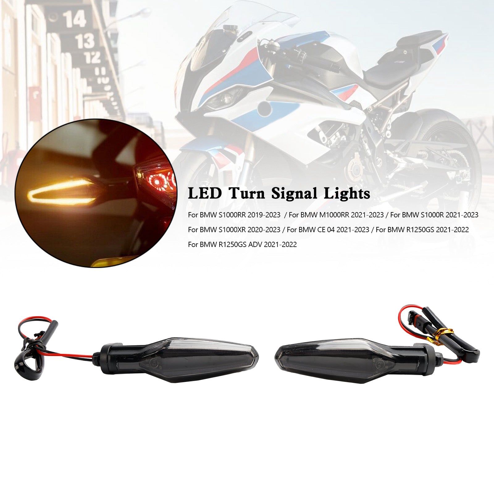 Clignotants LED pour BMW S1000XR S1000R R1250GS ADV CE 04 2020-2023