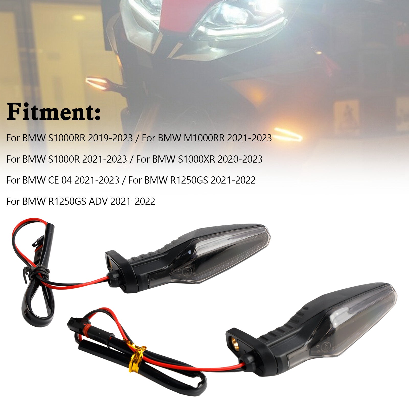 Clignotants LED pour BMW S1000XR S1000R R1250GS ADV CE 04 2020-2023