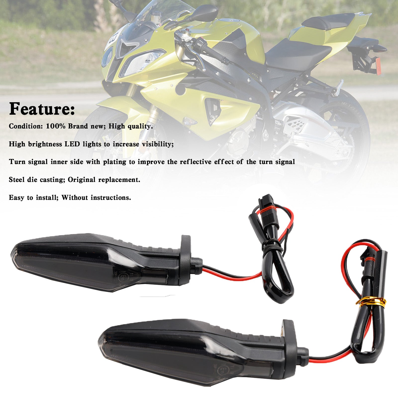 Clignotants LED pour BMW S1000XR S1000R R1250GS ADV CE 04 2020-2023