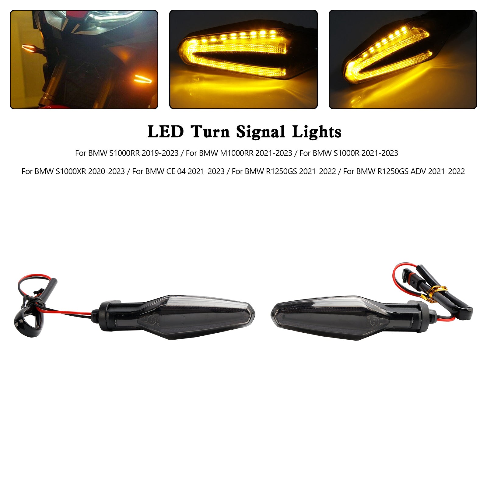 Clignotants LED pour BMW S1000XR S1000R R1250GS ADV CE 04 2020-2023