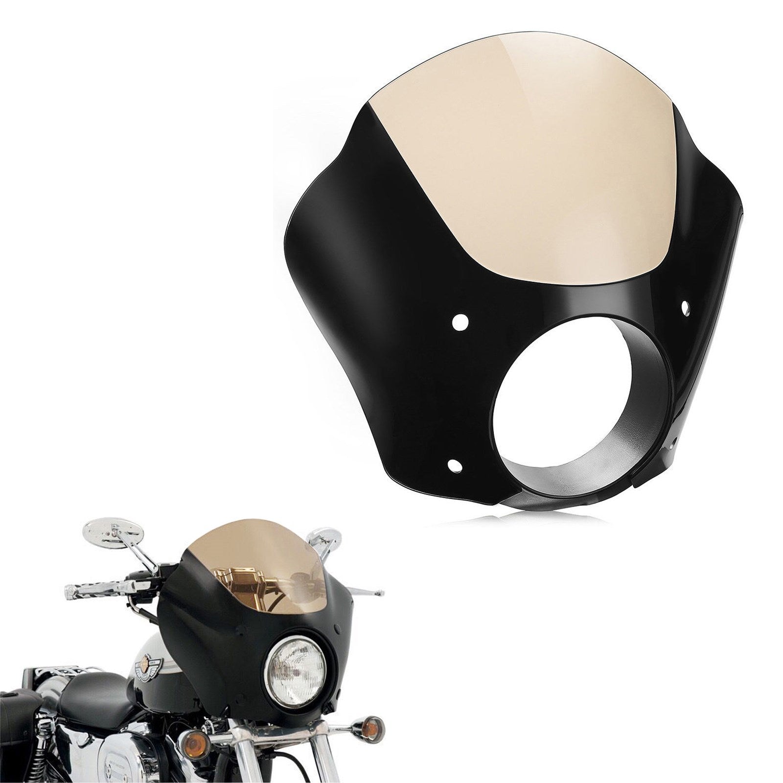 Pare-brise café racer pour Sportster XL 883 1200 FXDL 86-16