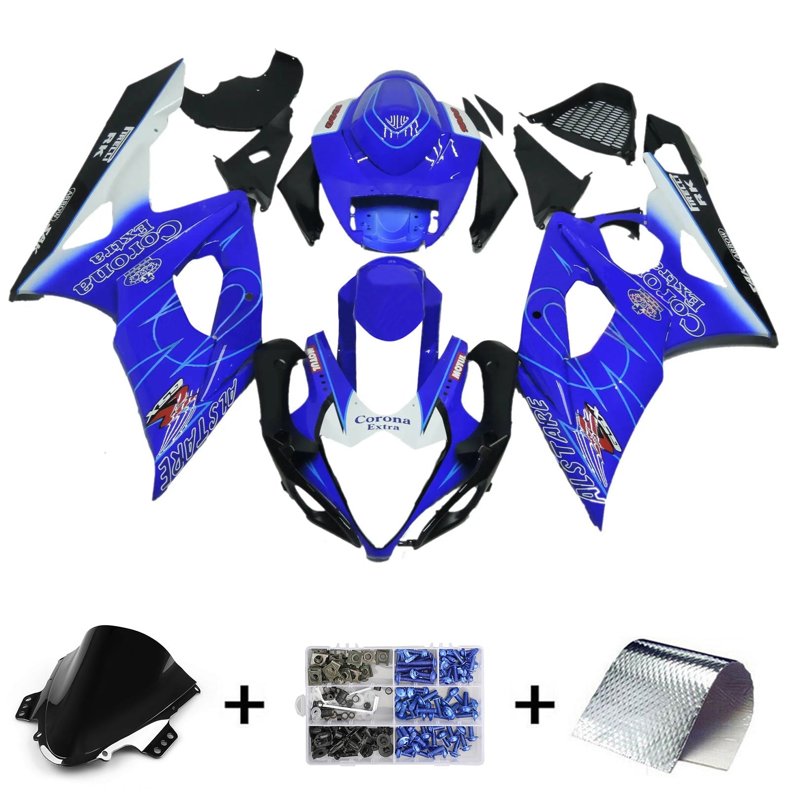 Amotopart Suzuki GSXR1000 2005-2006 K5 Kit carenatura carrozzeria in plastica ABS