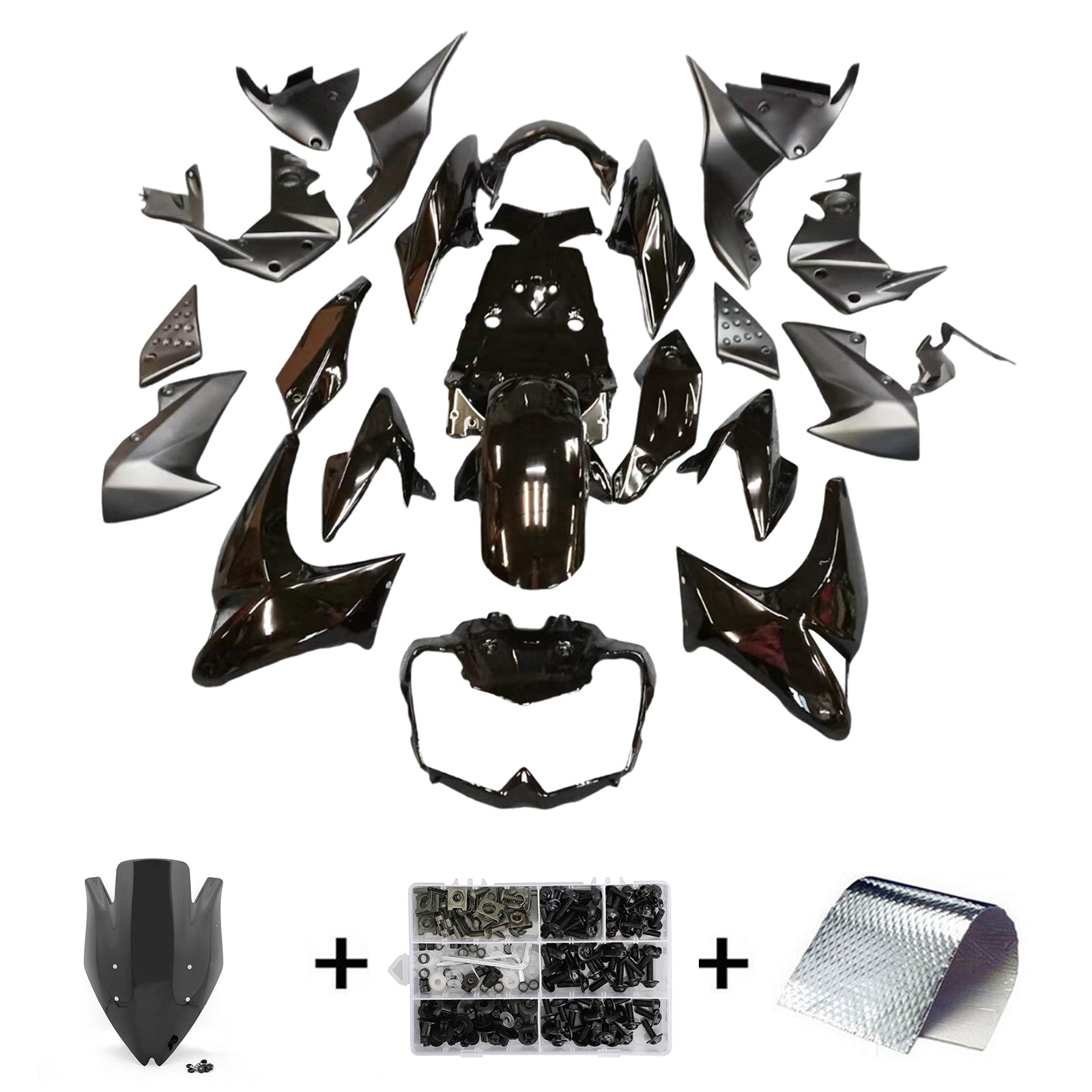 Kit de carénage par injection, carrosserie en plastique ABS, adapté à la Kawasaki Z1000 2007-2009