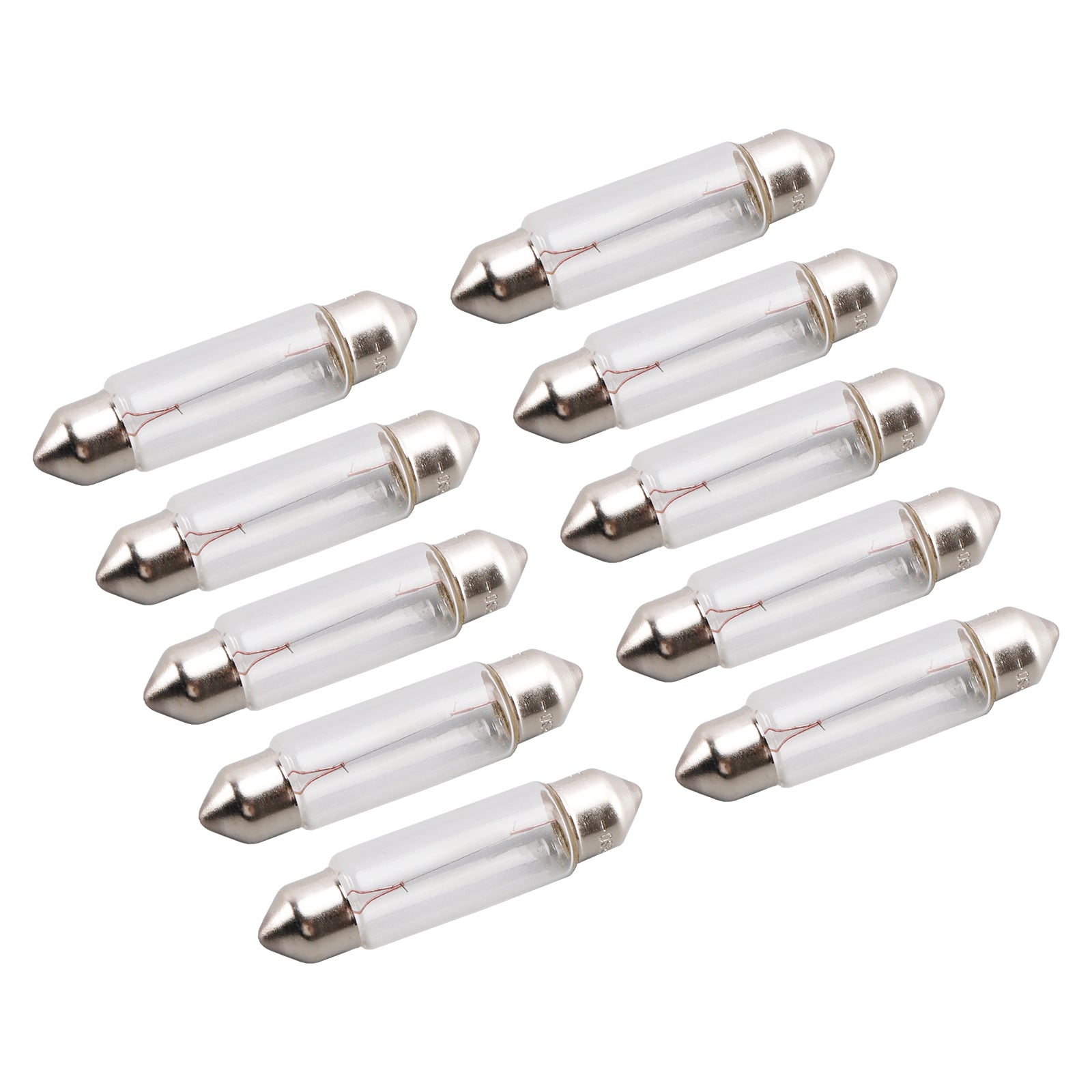 Lot de 10 ampoules tubulaires pour éclairage de voiture C5W SV8.5 43 mm 6413 12 V 5 W pour OSRAM
