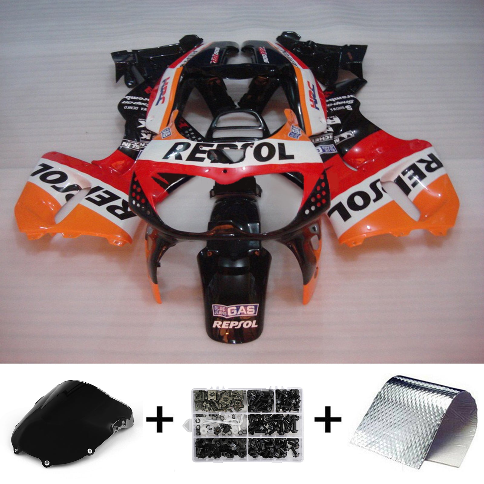 1994-1995 Honda CBR900RR 893 Kit de carenado de inyección de carrocería de plástico Abs