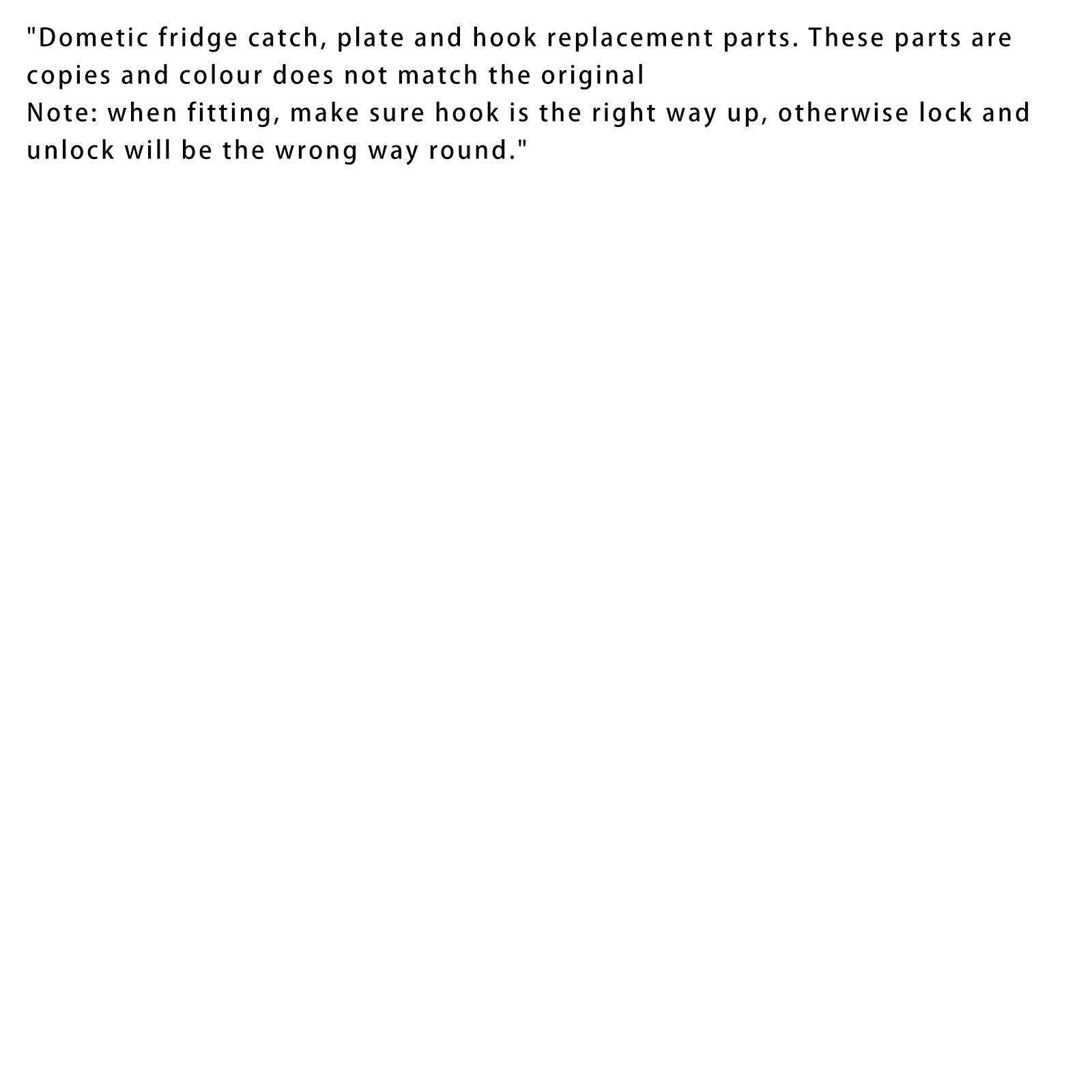 pestillo/cerradura puerta frigorífico Dometic + placa soporte Caravana/camper RV