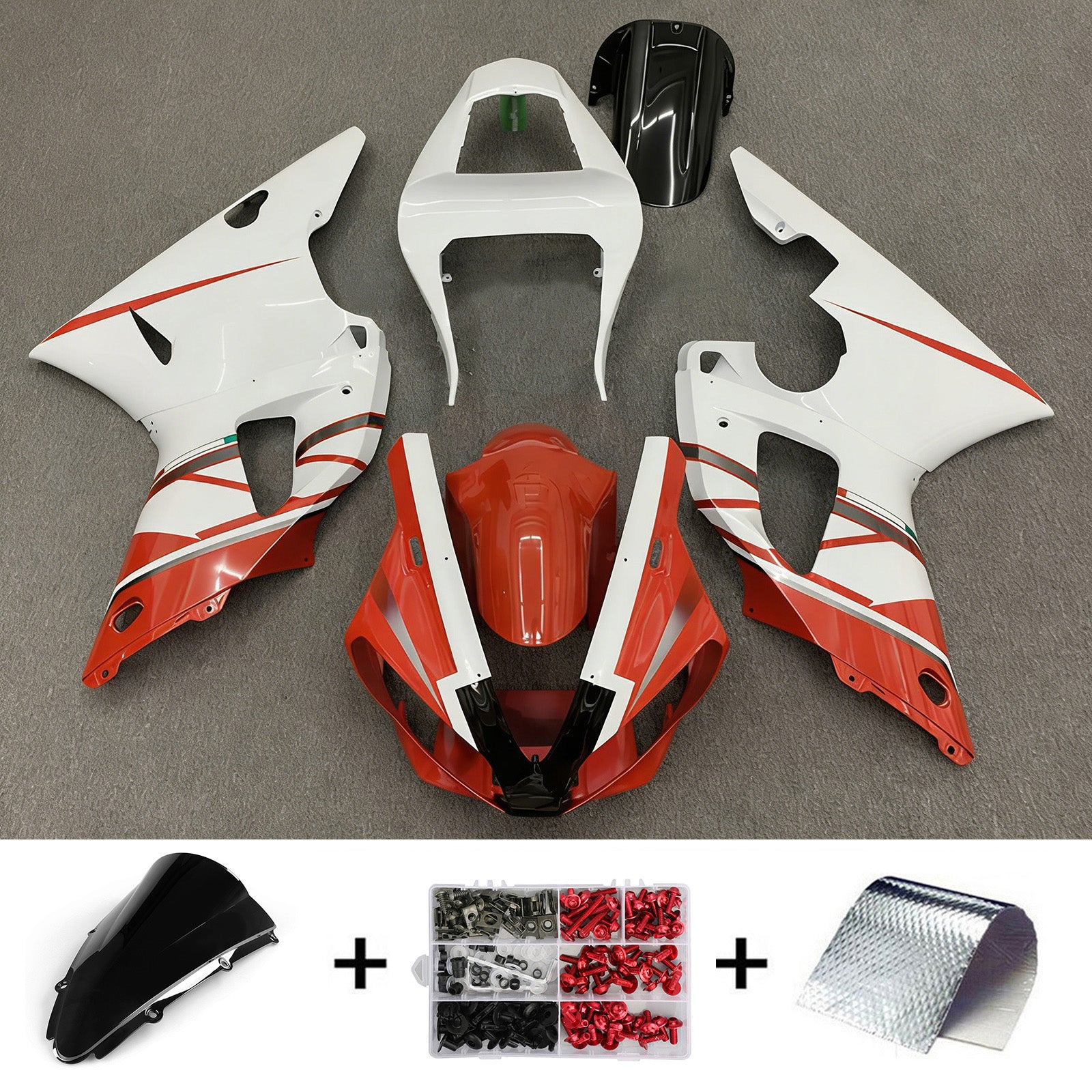Kit de carénage en plastique ABS injecté compatible avec Yamaha YZF 1000 R1 2000-2001