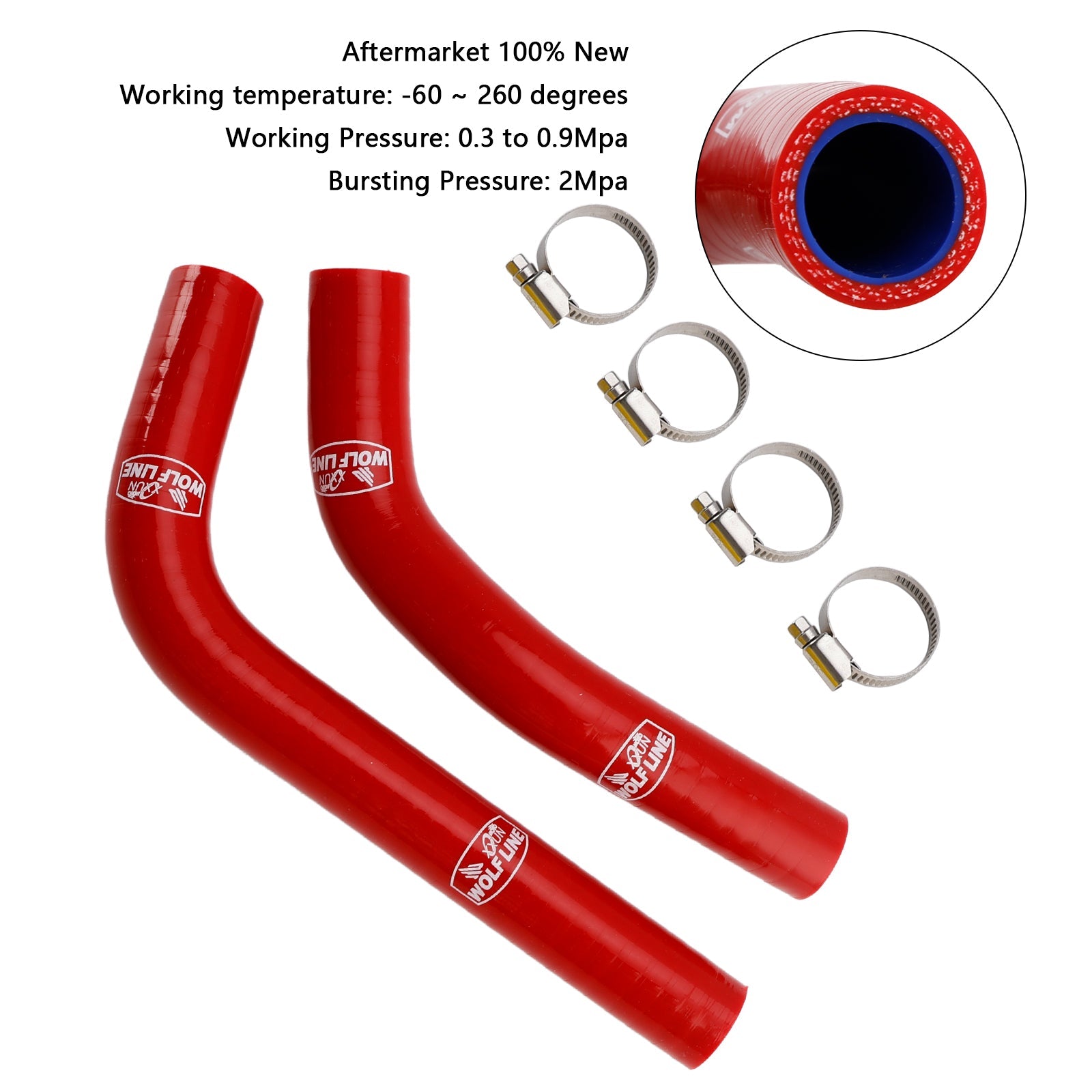 Manguera de enfriamiento de silicona para radiador Yamaha MT-03 MT-25 YZF R3 R25 2015-2024