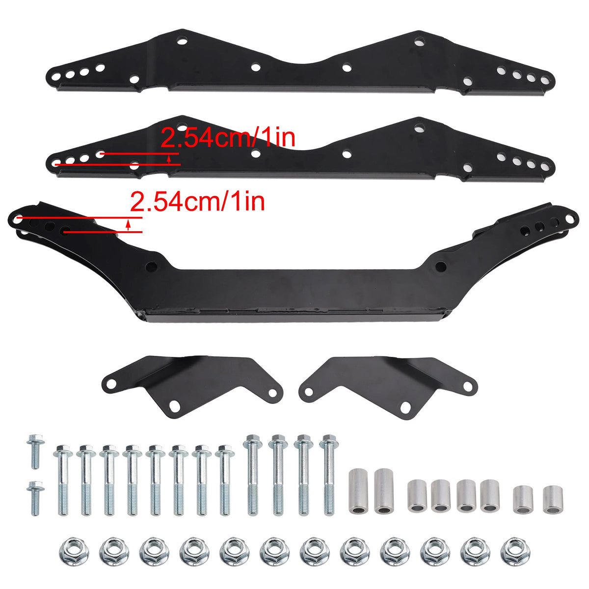 Kit de rehaussement de suspension avant et arrière de 5 cm (2 pouces) pour Polaris RZR S 800 (2009-2014).
