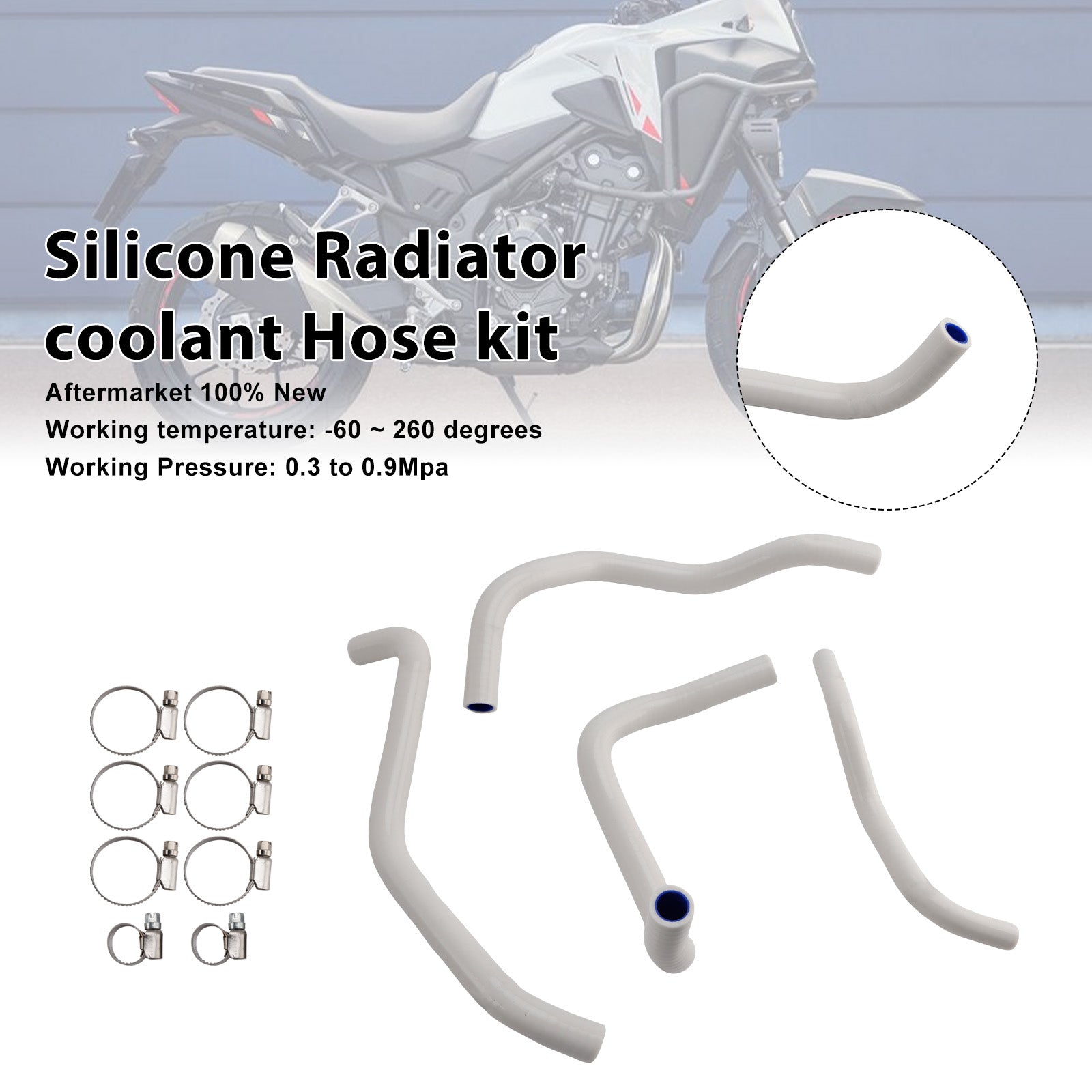 Durite de refroidissement en silicone pour radiateur Honda NX400 NX500 (2024-2025)