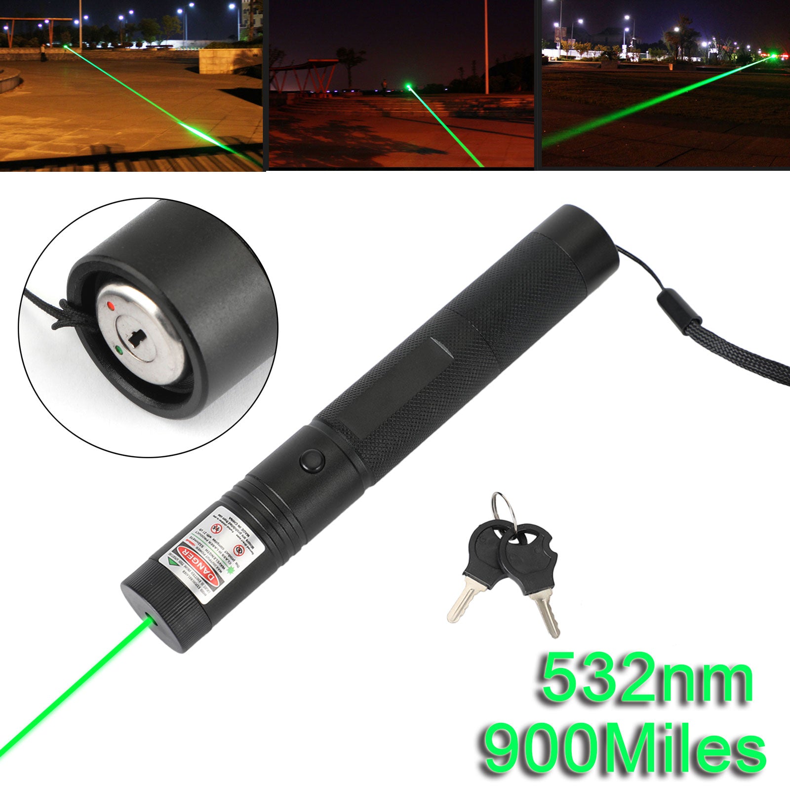 Pointeur Laser Faisceau Ultra Puissant Vert 532nm 90 Miles