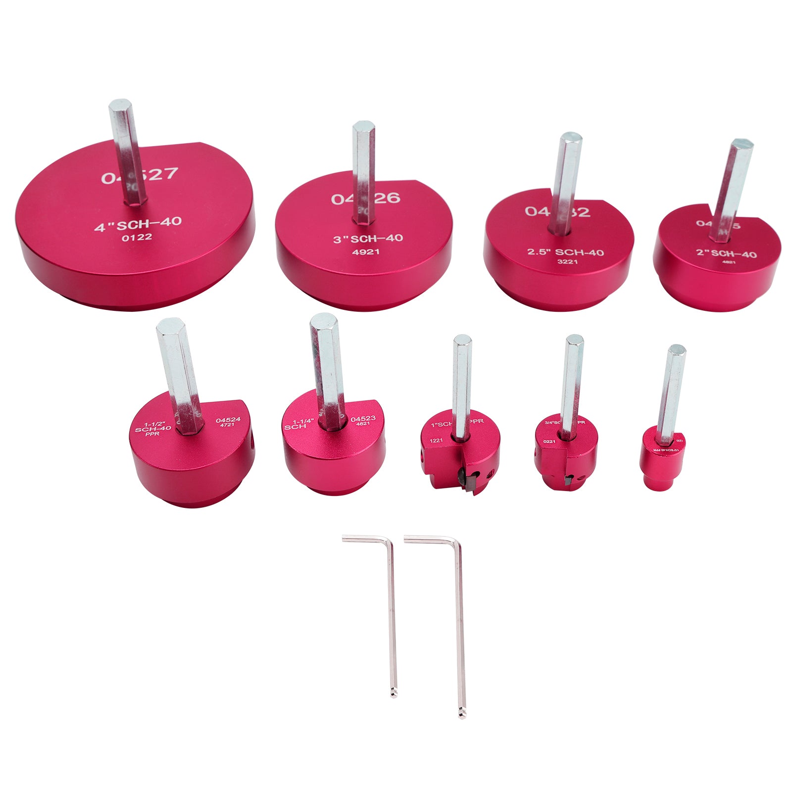 Kit de 9 Alésoirs pour Tuyaux PVC - Outil de Nettoyage pour Raccords - Pour perceuses 1/2"