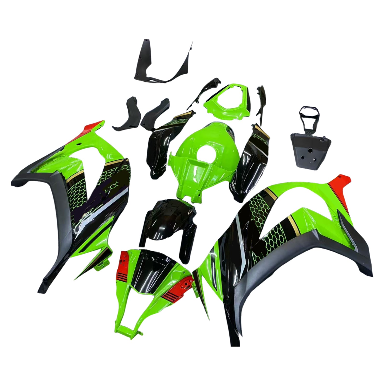 Kit de carénage injecté en plastique ABS pour Kawasaki ZX10R 2011-2015