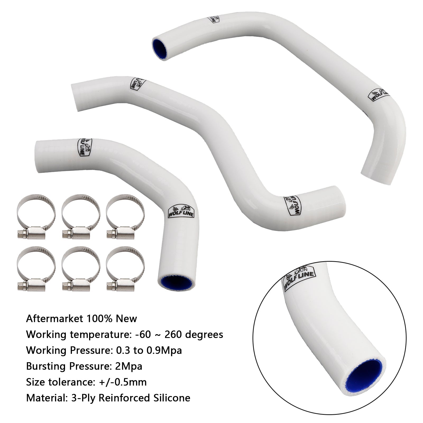 Durite de refroidissement en silicone pour radiateur Kawasaki ZX10R ZX-10RR (2021-2025)