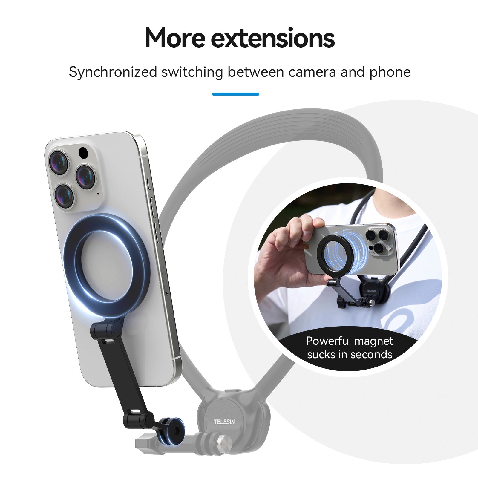 Magneettinen kaulatuki 2 in 1 Ilmatyynyn ja kaulan tuella SE2.0 -kameralle