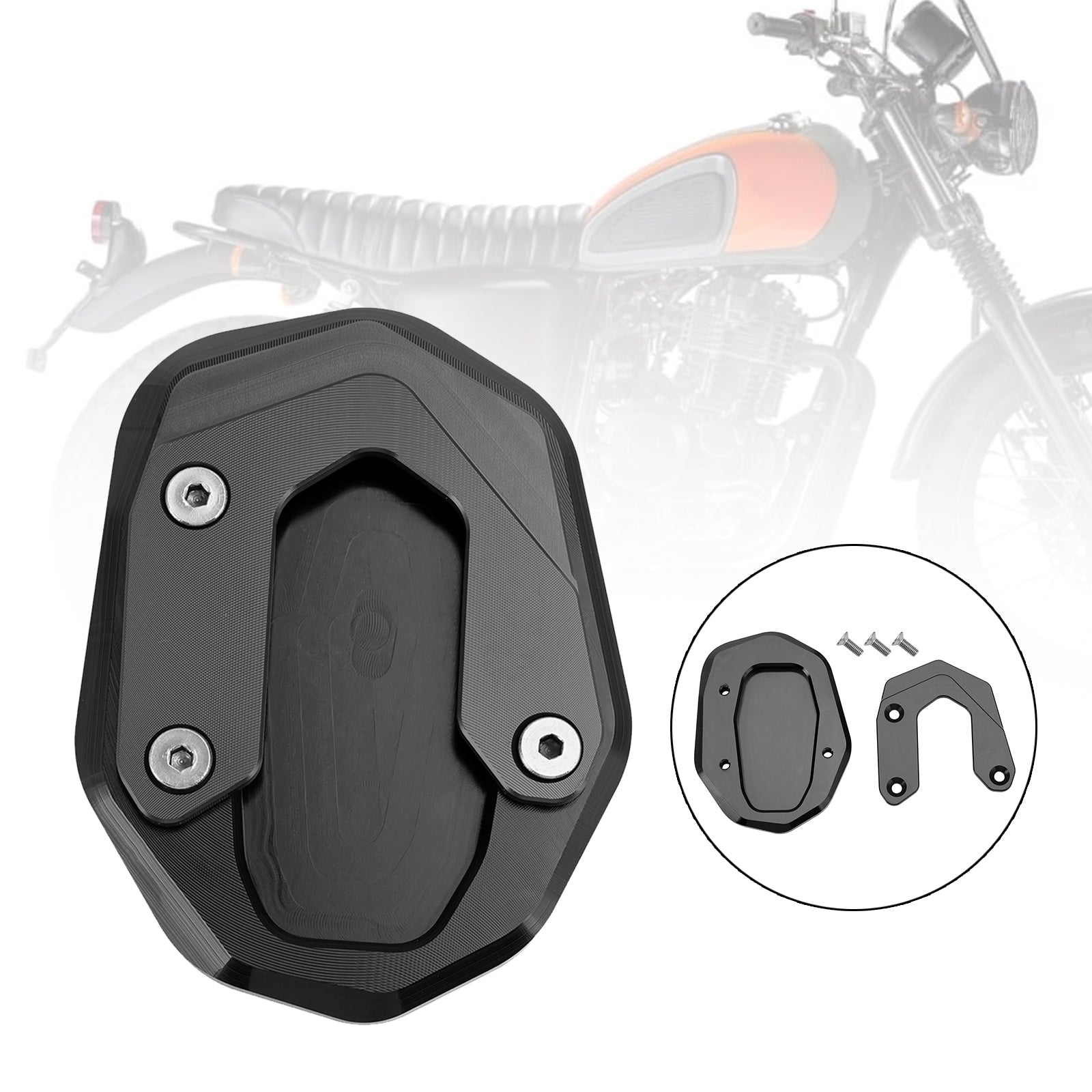 Ampliar Placa de extensión de caballete lateral para Ducati Scrambler 800/1100 15-20