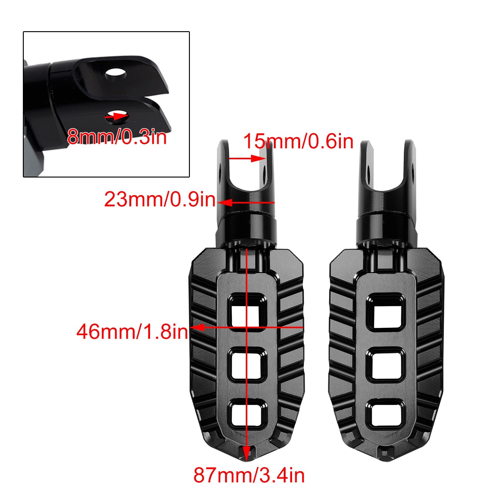 Repose-pieds avant pour BMW R1300GS, F900GS, F800GS, S1000XR 2023-2024