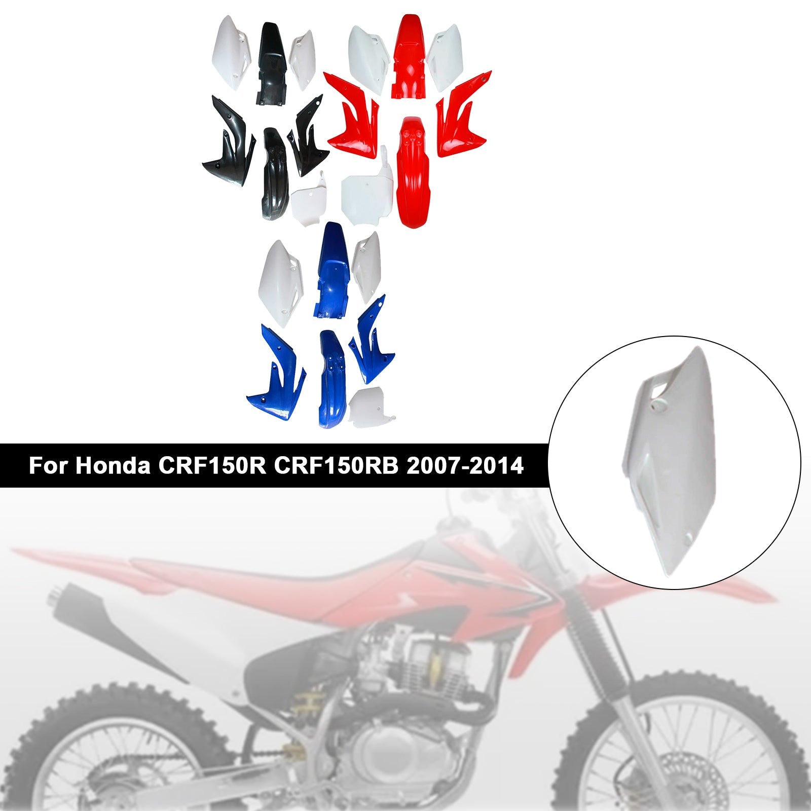 Kit de carrosserie en plastique pour Honda CRF150R/RB 2007-2014, carénage de garde-boue