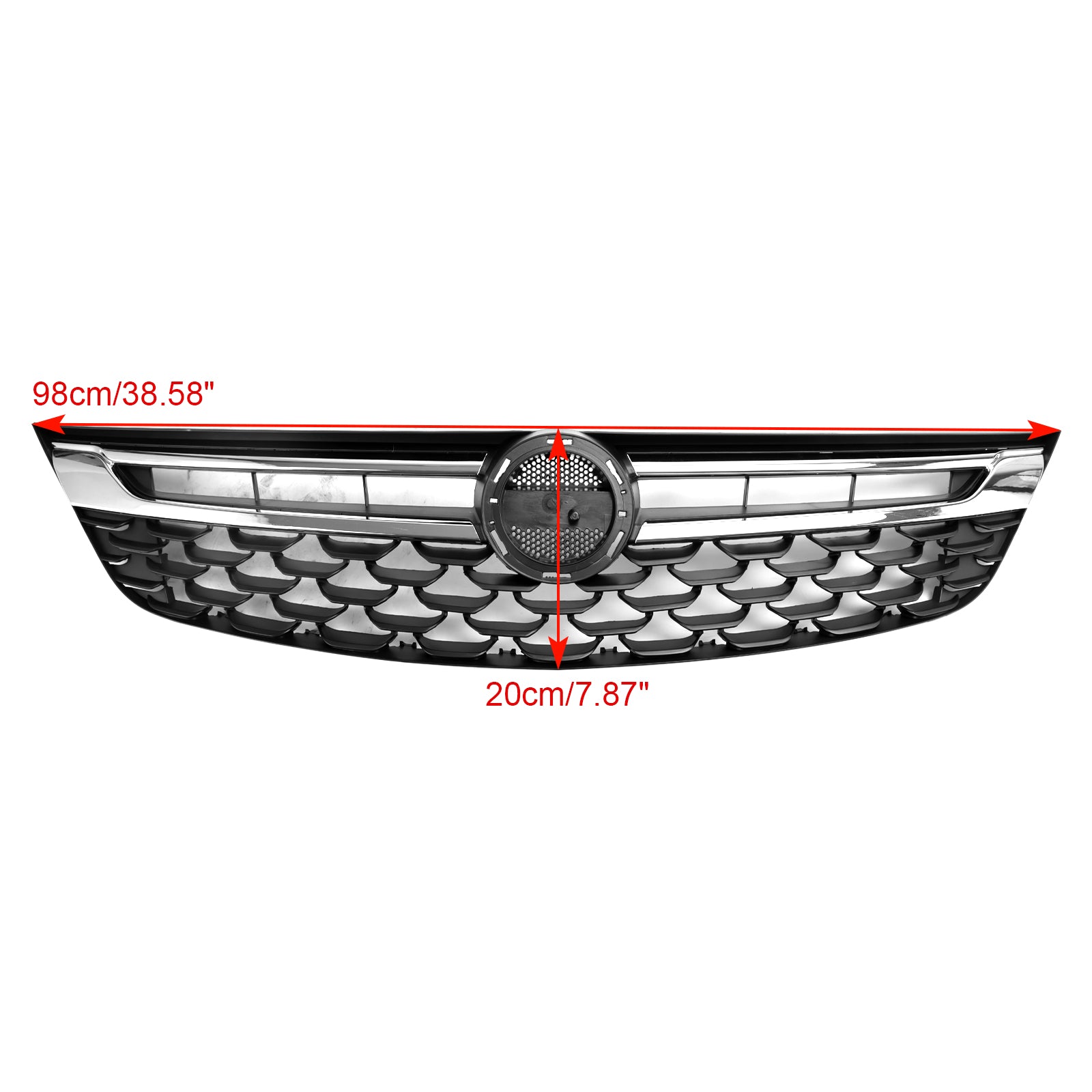 Rejilla de parachoques delantero cromada negra para Opel Astra K 2015-2019 Facelift