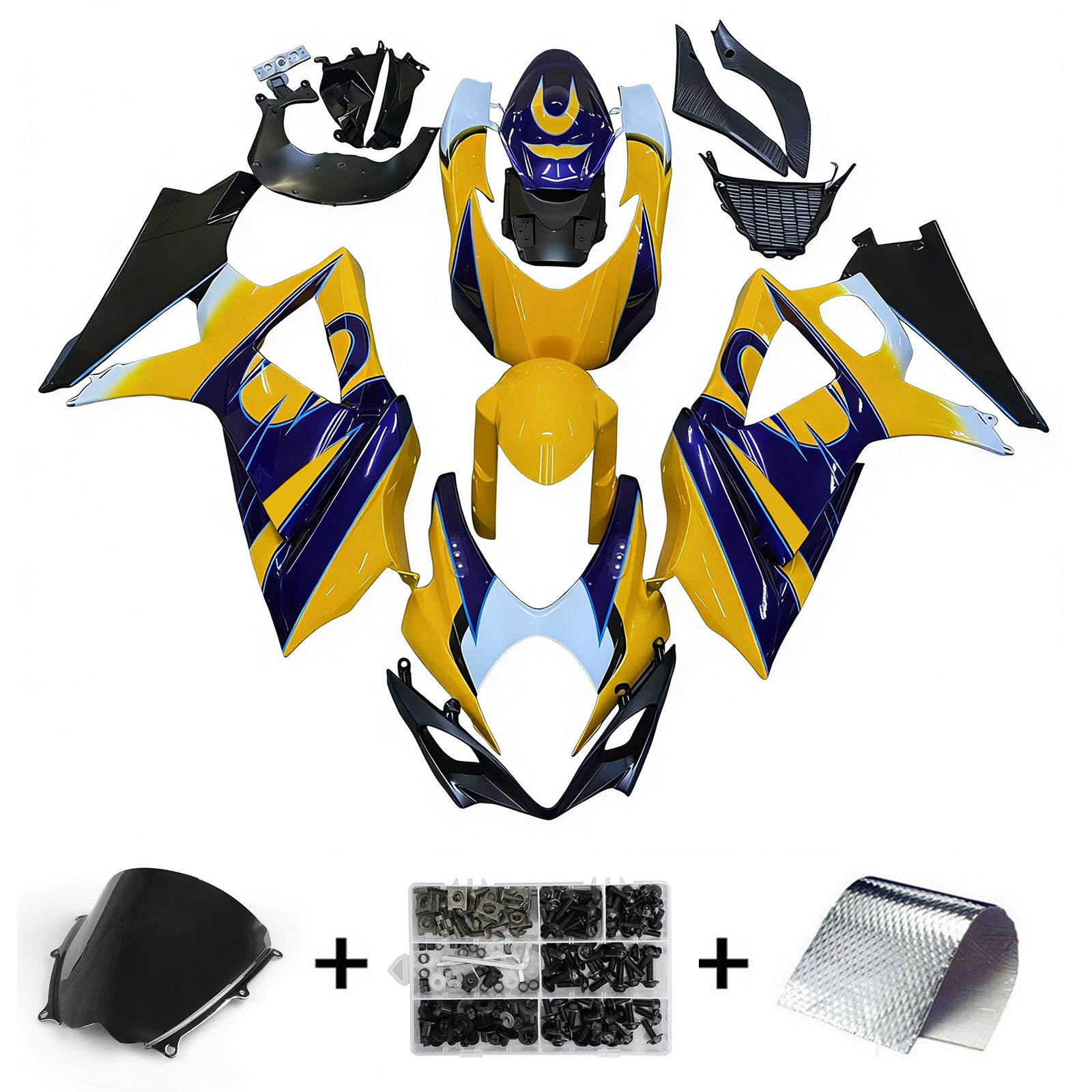 Kit de carénage par injection, carrosserie en plastique ABS, compatible avec Suzuki GSXR1000 2007-2008