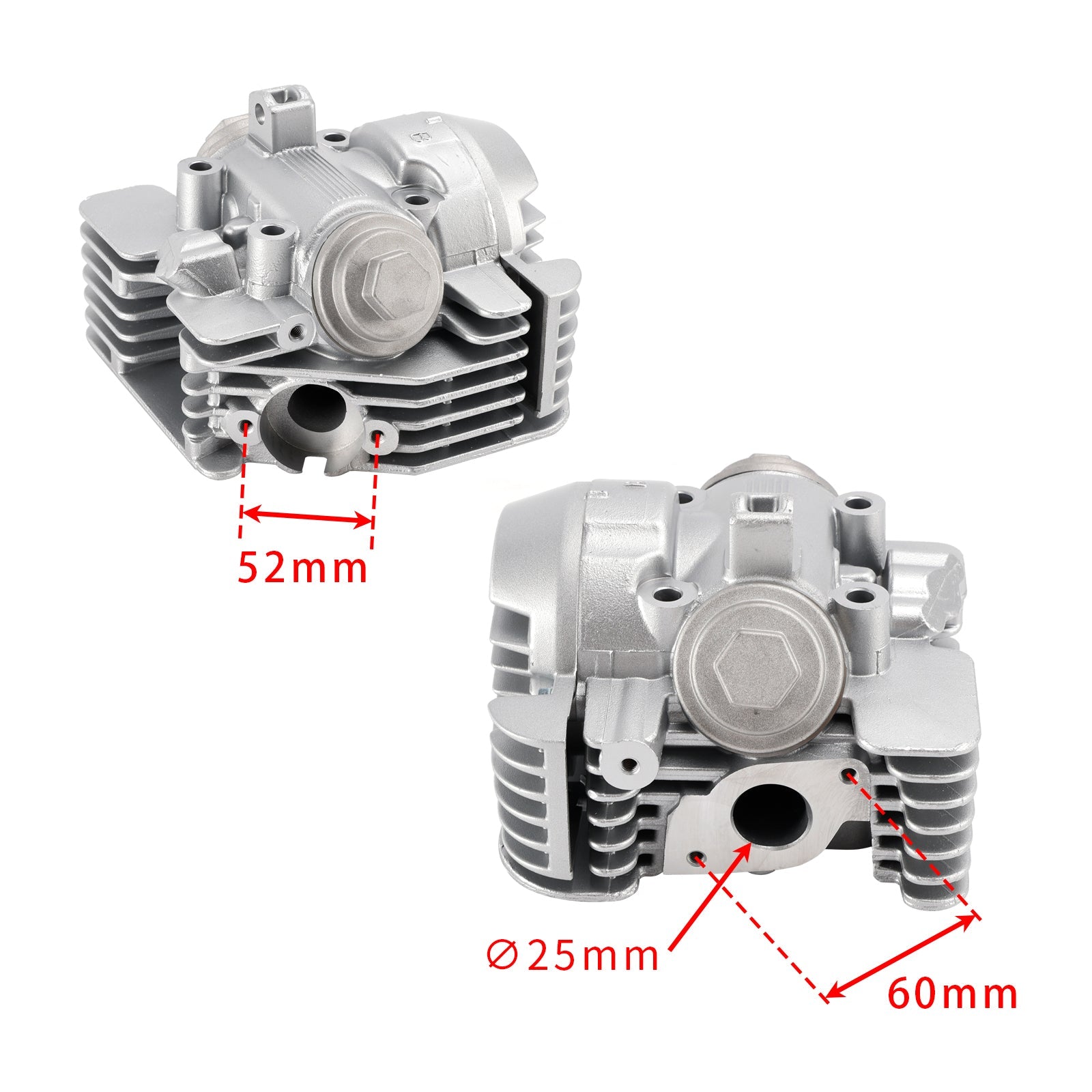 Täydellinen sylinteripää ilman EGR: tä Yamaha TT-R 125 E 2003-2010 5VL-E1111-11