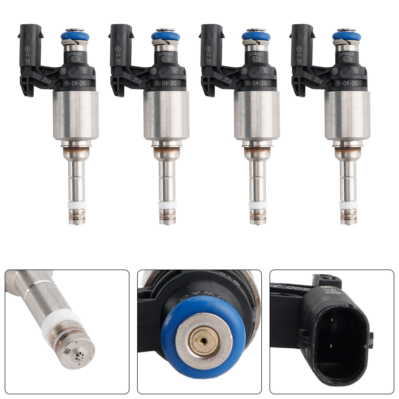 Inyector de combustible 4 Uds 04E906036Q para Audi A3, Seat Leon, Skoda, VW Passat