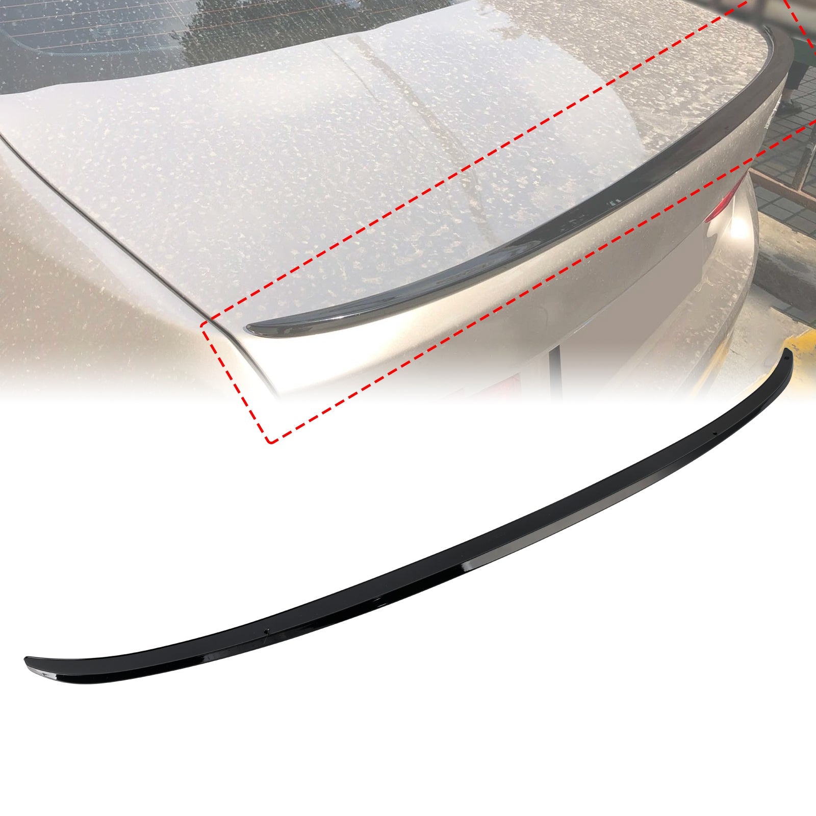 Aileron arrière noir brillant style M5 pour BMW Série 5 G30 Berline (2017-2023)