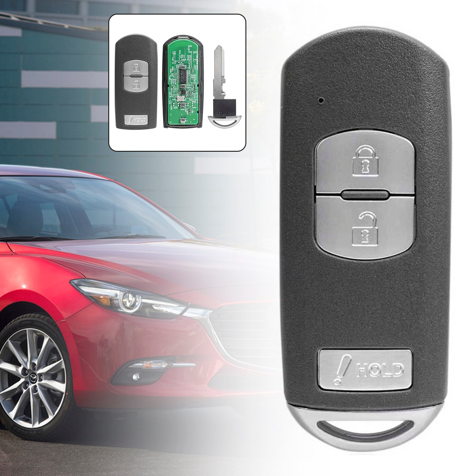 Télécommande intelligente WAZSKE13D01 pour Mazda CX-5 2015-2018