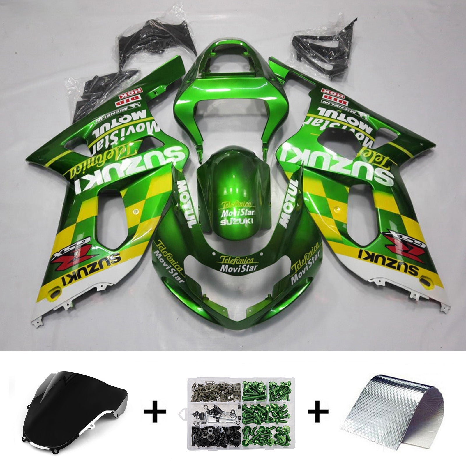 Kit de carénage par injection pour Suzuki GSXR600 2001-2003 GSXR750 2000-2003 K1