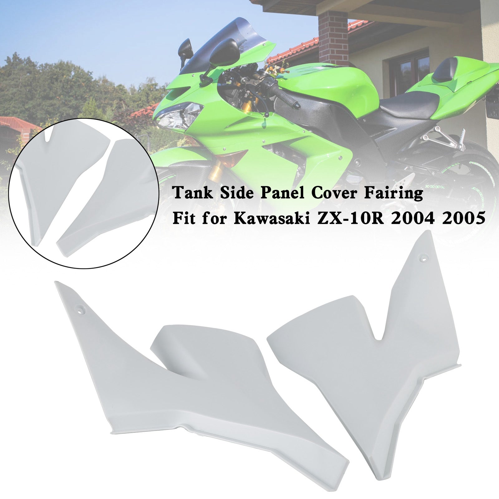 2004 2005 Kawasaki ZX 10R Capot de carénage de panneau de couverture d'habillage latéral de réservoir